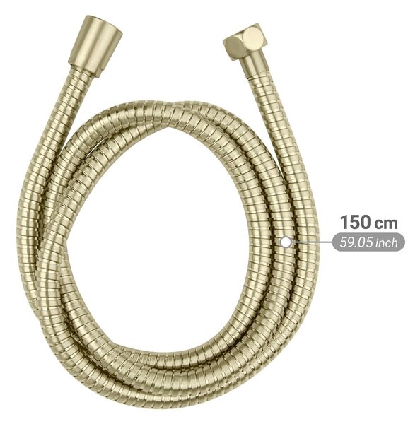 Crijevo za tuširanje od nehrđajućeg čelika mat zlatno 150 cm Brass – Wenko