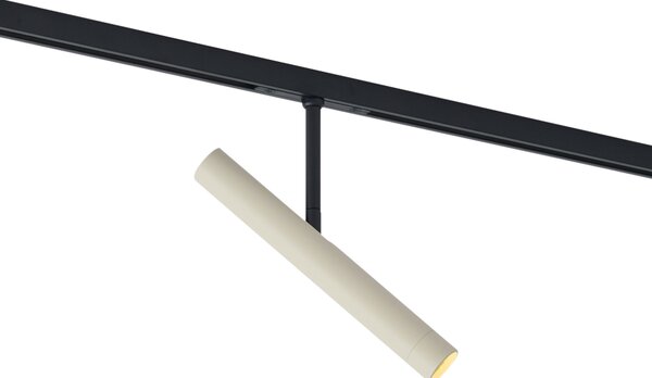 Moderni reflektor bež s crnom bojom za 1-fazni sustav tračnica - Slimline Avery