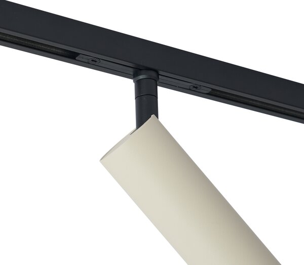 Moderni reflektor bež s crnom bojom za sustav tračnica 1-fazni GU10 35mm - Slimline Uzzy