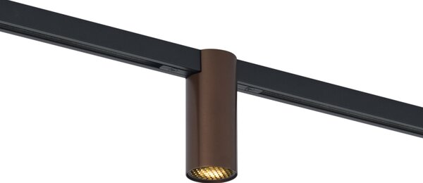 Moderna reflektorska svjetiljka tamnobrončane boje za sustav tračnica 1-fazni GU10 35 mm - Slimline Nubee Honey