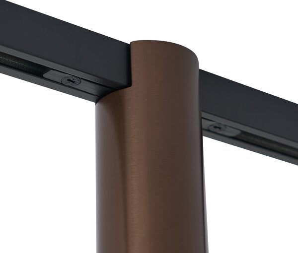 Moderna reflektorska svjetiljka tamnobrončane boje za sustav tračnica 1-fazni GU10 35 mm - Slimline Nubee Honey