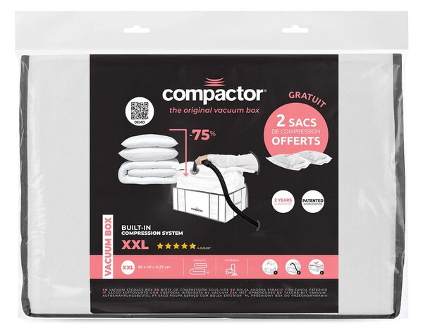 Vakuumska/ojačana tekstilna kutija za pohranu odjeće 65x45x26,5 cm Life – Compactor