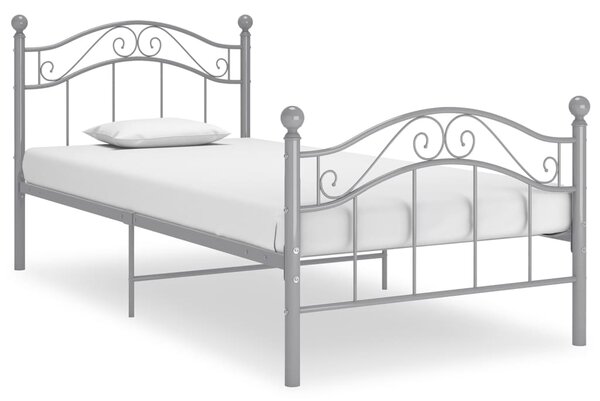 VidaXL Okvir za krevet sivi metalni 100 x 200 cm