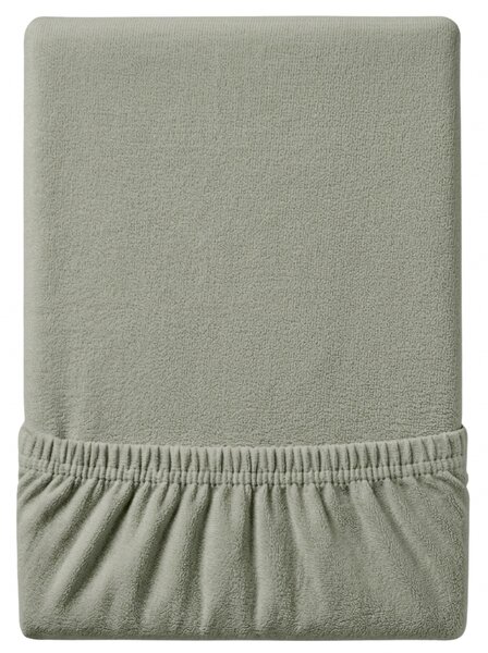 Jersey plahta EXCLUSIVE sivo-zelena 90 x 200 cm