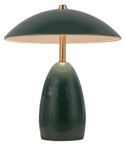 Stolne Lampa Elstead, Poppy, prigušiv, Zelena, Dnevna soba, Aluminij, Vintage
