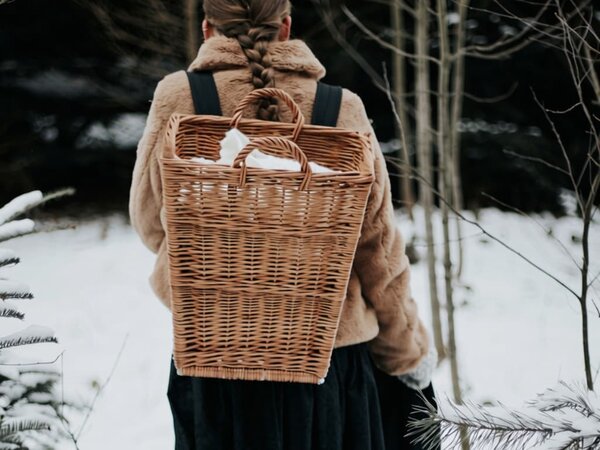 ATMOWOOD Pleteni koš za leđa četvrtasti veliki