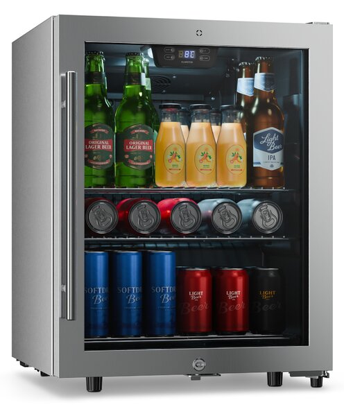 Klarstein LuxeChill, 64cm, 60L, Vanjski Hladnjak za Piće, Srebrni, Staklena Vrata, A