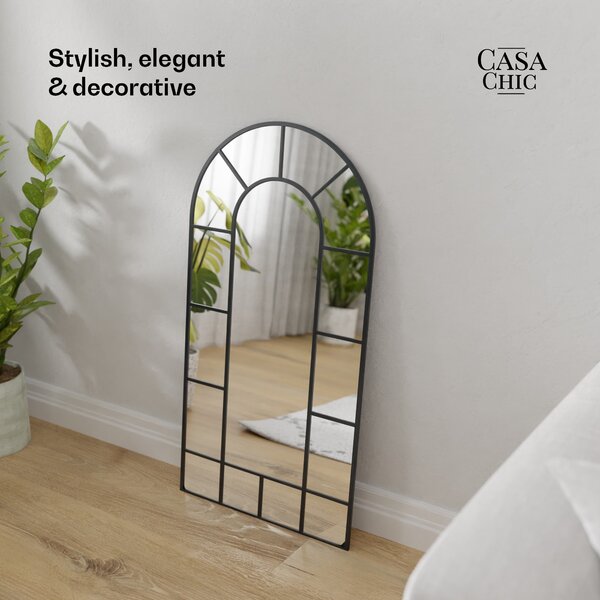Casa Chic Luk, francusko zidno ogledalo, aluminijski okvir, 46 x 86 cm