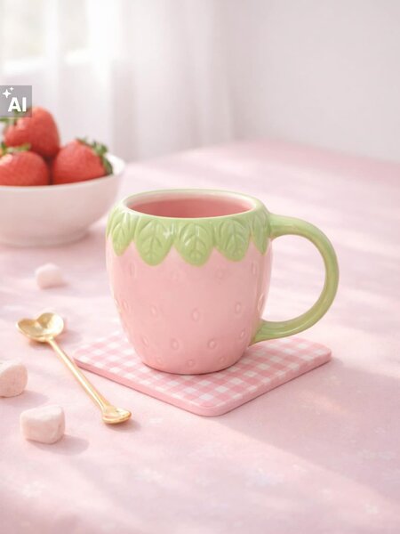 Sinsay - Ručno oslikana šalica u obliku jagode