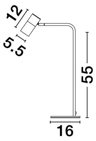 PONGO STOLNA LAMPA GU10 /IP20/CRNA & ZLATNA NL9010225