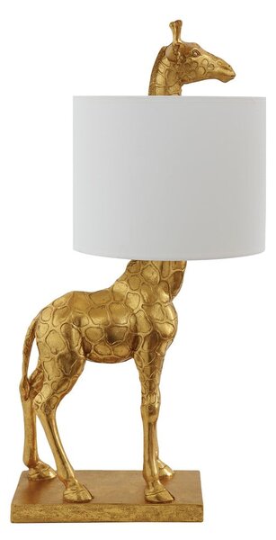 Stolna lampa u zlatnoj boji s tekstilnim sjenilom (visina 70 cm) Silas – Bloomingville