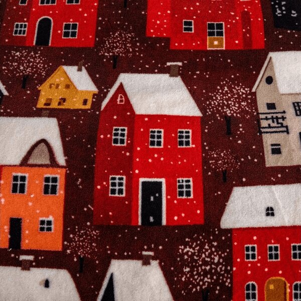 Posteljina mikropliš SNOWY VILLAGE šarena Dimenzije posteljine: 2 kom 70 x 90 cm | 200 x 220 cm