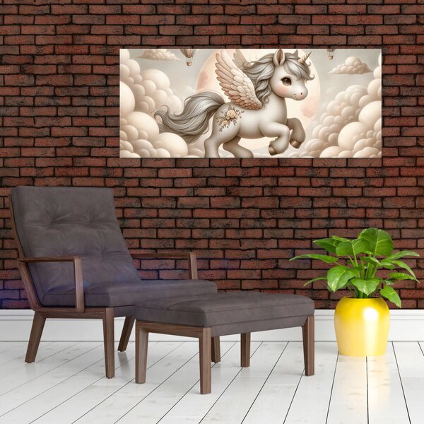 Slika - Jednorog u oblacima (120x50 cm)