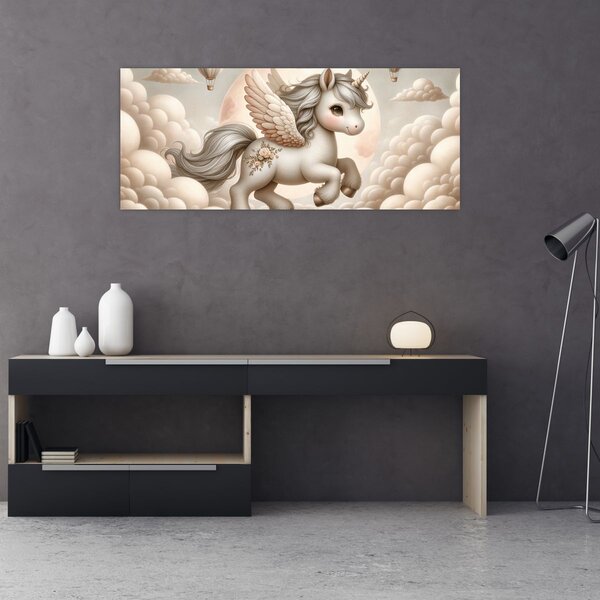 Slika - Jednorog u oblacima (120x50 cm)