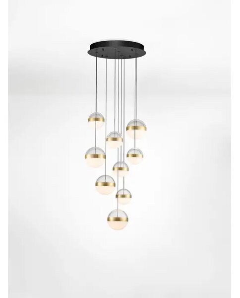 ALAZ LED LUSTER 9X CRNA/ZLATNA 81W 3000K IP20 TRIAC DIMABILNA NL9124121