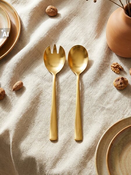 Sinsay - Set za posluživanje salate: žlica i vilica 2 pack