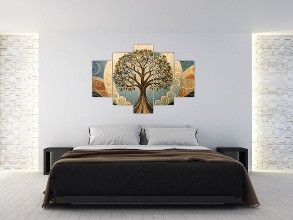 Slika – Drvo života i spirale (150x105 cm)