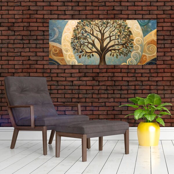 Slika – Drvo života i spirale (120x50 cm)