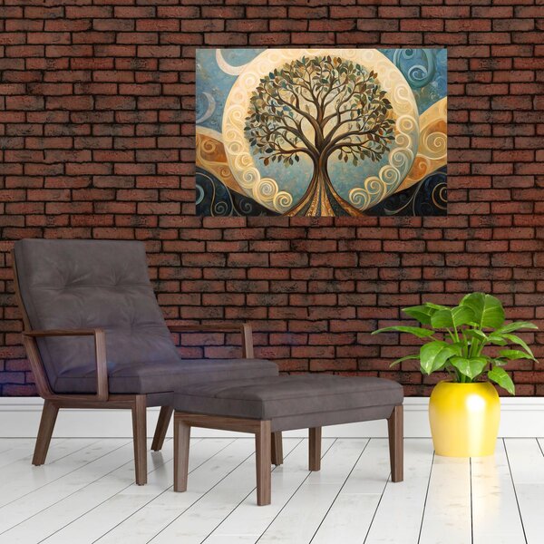Slika – Drvo života i spirale (90x60 cm)