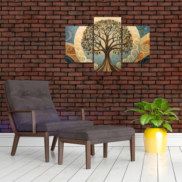 Slika – Drvo života i spirale (90x60 cm)