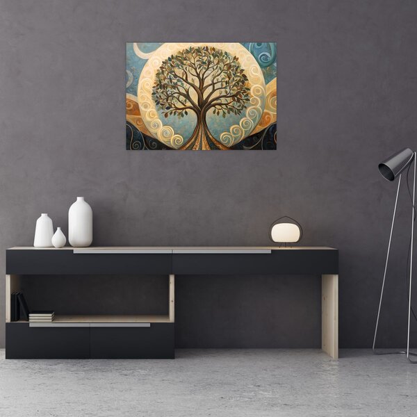 Slika – Drvo života i spirale (70x50 cm)