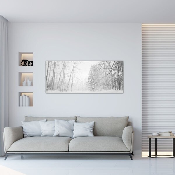 Slika - Drveni mol zimi (120x50 cm)