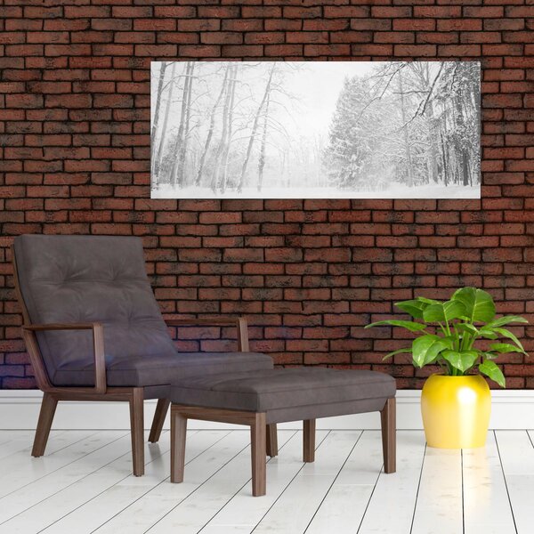 Slika - Drveni mol zimi (120x50 cm)