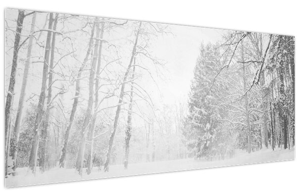 Slika - Drveni mol zimi (120x50 cm)