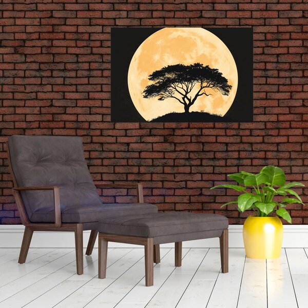 Slika – Drvo u zlatnom punom mjesecu II. (90x60 cm)