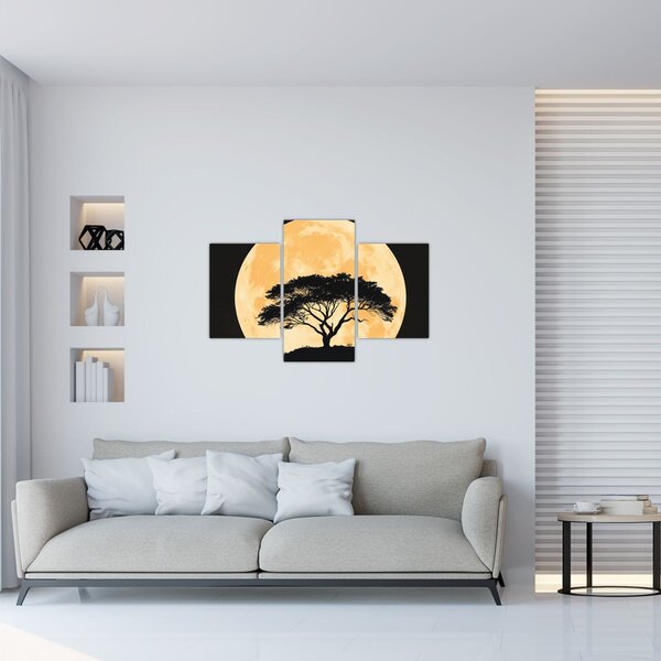 Slika – Drvo u zlatnom punom mjesecu II. (90x60 cm)