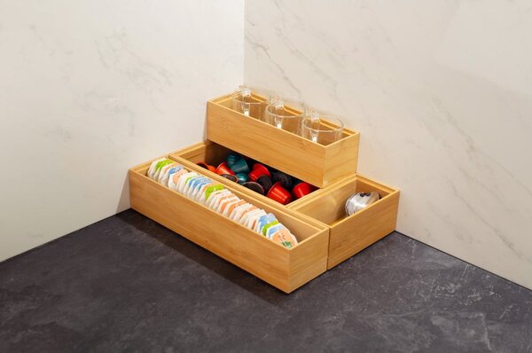 Kutija od bambusa Compactor, 22.5 x 7.5 x 6.35 cm