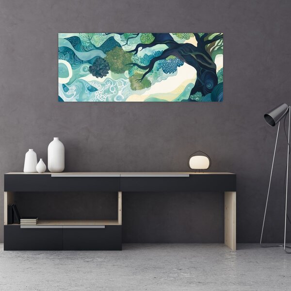 Slika – Zelena krošnja drveta života (120x50 cm)