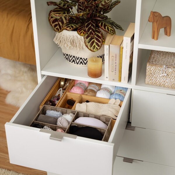 Organizator od bambusa Compactor Woody, 30 x 15 x 6,35 cm