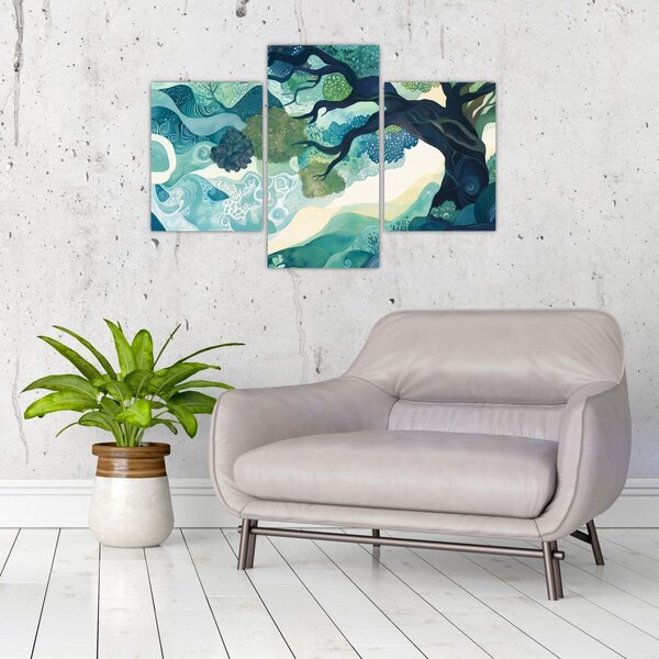 Slika – Zelena krošnja drveta života (90x60 cm)