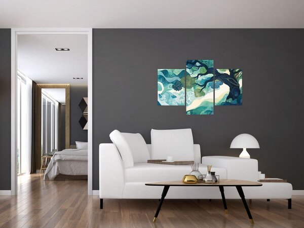 Slika – Zelena krošnja drveta života (90x60 cm)