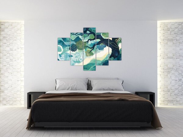 Slika – Zelena krošnja drveta života (150x105 cm)