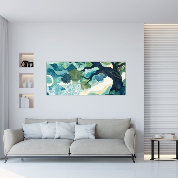 Slika – Zelena krošnja drveta života (120x50 cm)