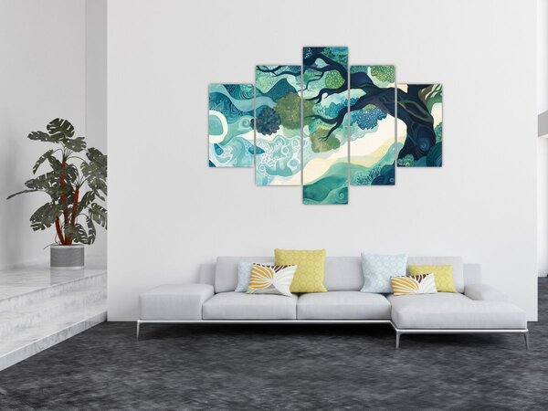 Slika – Zelena krošnja drveta života (150x105 cm)