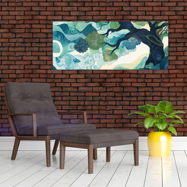 Slika – Zelena krošnja drveta života (120x50 cm)
