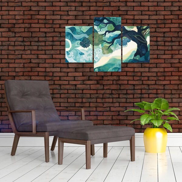 Slika – Zelena krošnja drveta života (90x60 cm)