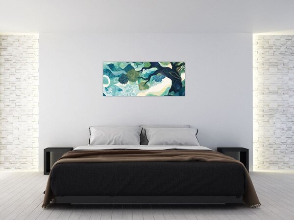 Slika – Zelena krošnja drveta života (120x50 cm)