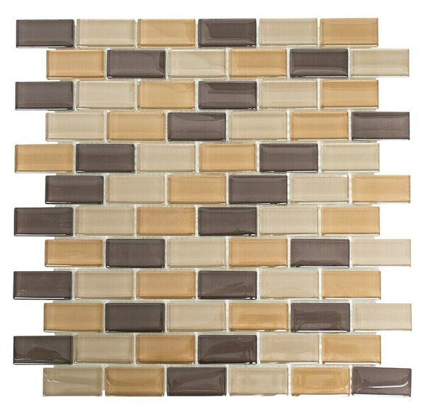 Mozaik pločica Brick Crystal Mix XCM B855 (32,2 x 31 cm, Smeđe boje, Sjaj)