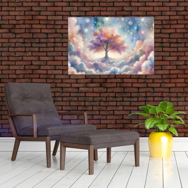 Slika – Drvo života u oblacima (90x60 cm)