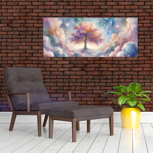 Slika – Drvo života u oblacima (120x50 cm)