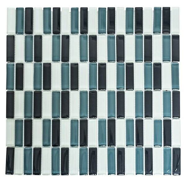 Mozaik pločica Stäbchen Crystal Mix XCM S828 (32,2 x 31 cm, Sive boje, Sjaj)