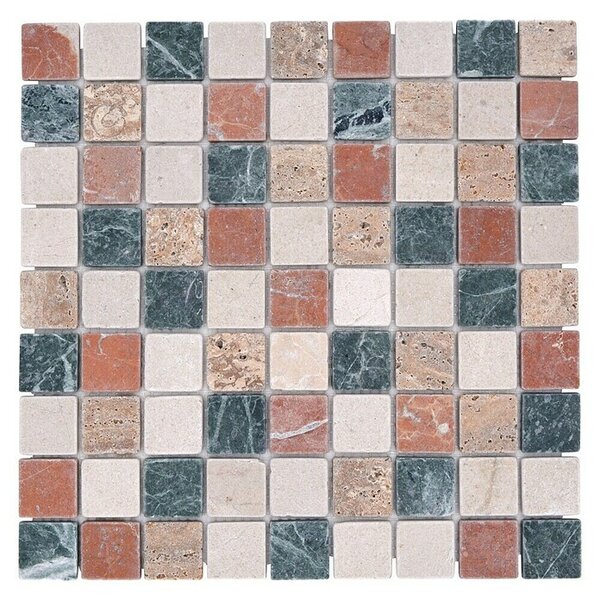 Mozaik pločica Quadrat Mix MOS 32/RND (30,5 x 30,5 cm, Bež boje, Mat)