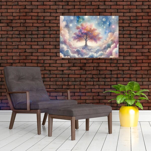 Slika – Drvo života u oblacima (70x50 cm)