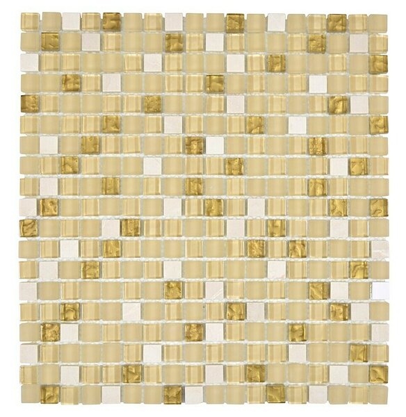 Mozaik pločica Quadrat Crystal Mix XCM M910 (30,5 x 32,2 cm, Bijele boje, Sjaj)