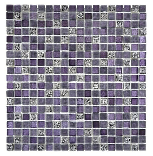 Mozaik pločica Quadrat Crystal Mix XCM M970 (30,5 x 32,2 cm, Lila, Sjaj)