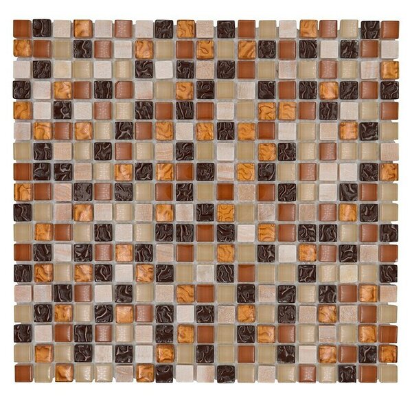 Mozaik pločica Quadrat Crystal Mix XCM M830 (30,5 x 32,2 cm, Bež-smeđe boje, Sjaj)